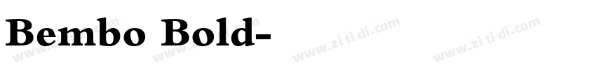 Bembo Bold字体转换